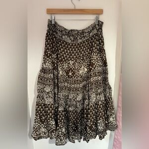 I. Y2K Brown & Cream maxi skirt Jones New York size 10